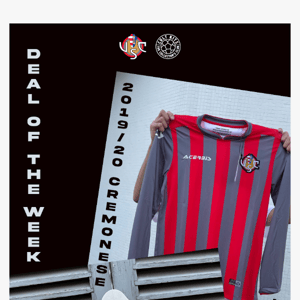 🚨 DEAL OF THE WEEK  – OVER 65% OFF CREMONESE 2019/20 HOME & AWAY SHIRT