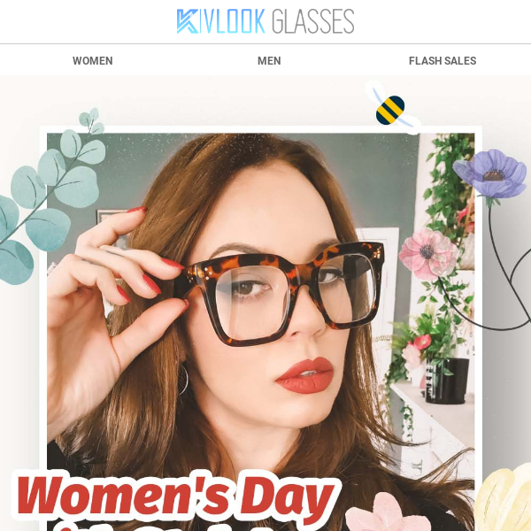 🌻Women's Day with Style! Buy 1, Get 1Free on Eyewear from $0! ❤️✨