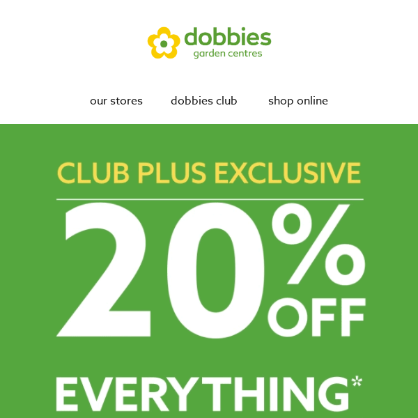 Our 20 Off Club Plus Event Starts