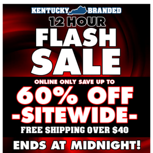 Flash Sale! 12 Hours Of HUGE Savings!