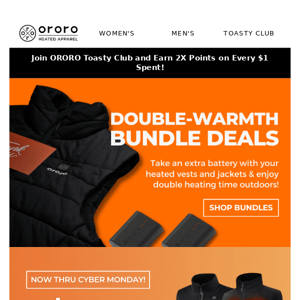 🎁 FREE Gifts with ORORO Heated Clothing Purchases