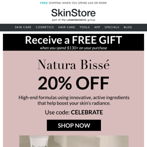 For You: 20% Off Natura Bissé