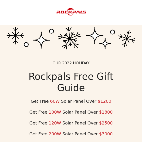 Get Free Solar Panel For Your Holiday--Rockpals Holiday Gift