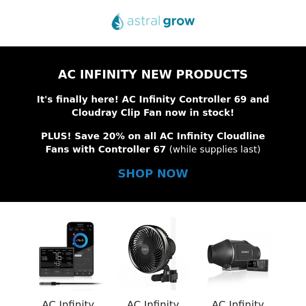 AC Infinity New Products & Savings