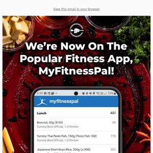 💌 The Official YB Menu is now on MyFitnessPal!