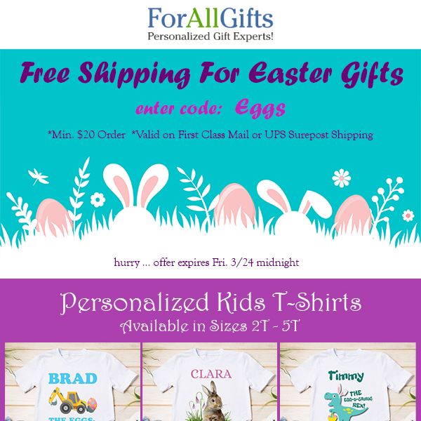 Easter T-Shirts & Free Shipping Inside! 🐇