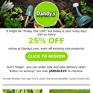 Lucky for some, 25% Off! 💚