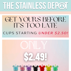 Grab Your $2.49+ Cups Before It's Too Late!