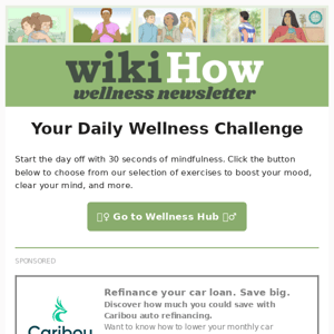 Today's 30 Second Wellness Challenge