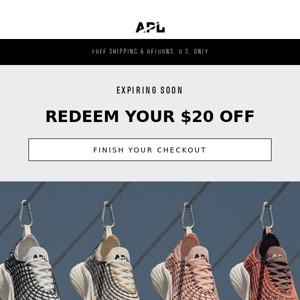 Instant $20 OFF APL Coupon Code