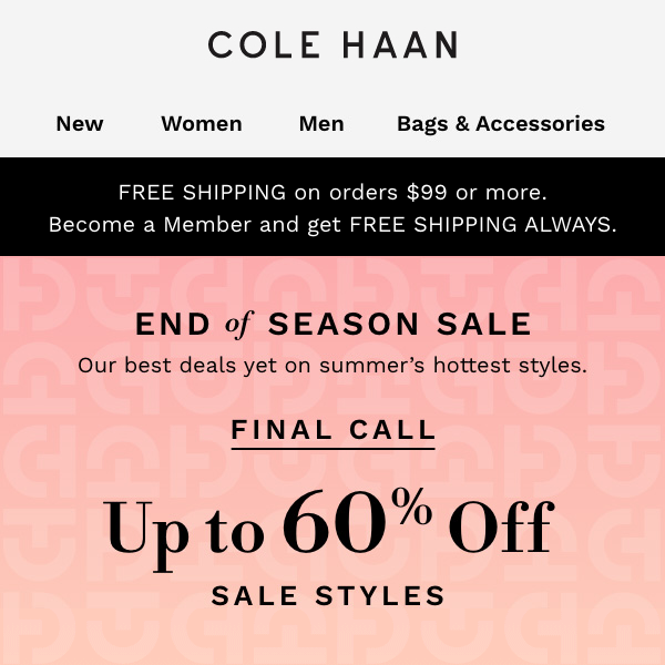 Cole haan 2025 60 off