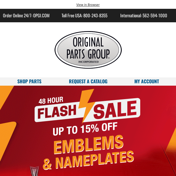 ⌚ 48 HRS Only! Emblems & Nameplates Flash Sale