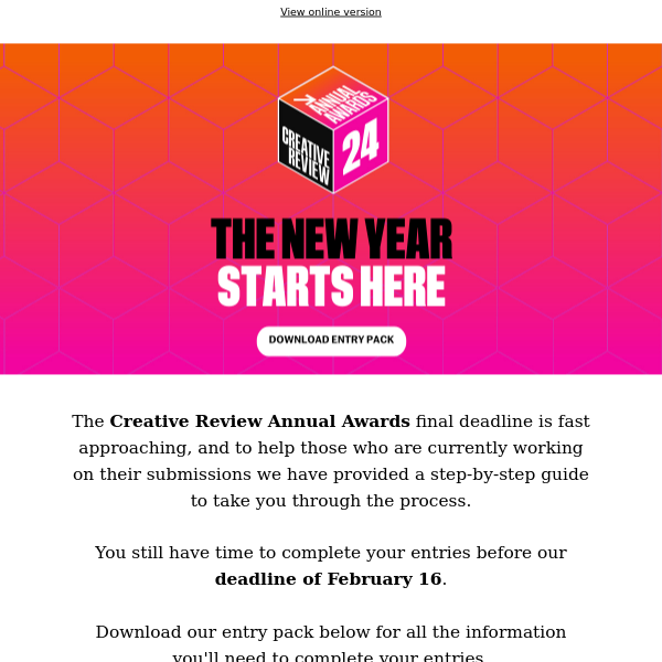 Your Annual Awards submission guide