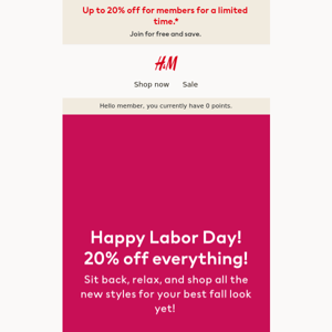 Goodbye, Summer! Hello, 20% off!