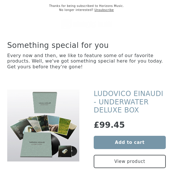 BACK IN! LUDOVICO EINAUDI - UNDERWATER DELUXE BOX