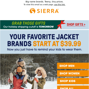 From $39.99*: Winter jackets