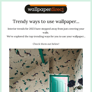 Trendy Ways To Use Wallpaper...