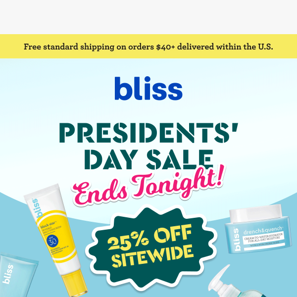 Last chance⏰25% off for Presidents' Day