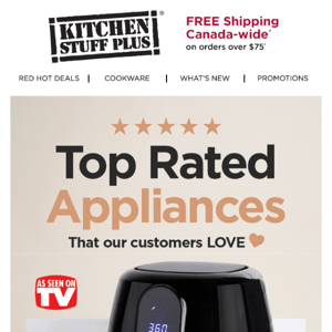 Our ⭐ Top-Rated ⭐ Appliances Chosen By You!