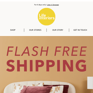 Feel the love with...Flash FREE Shipping!