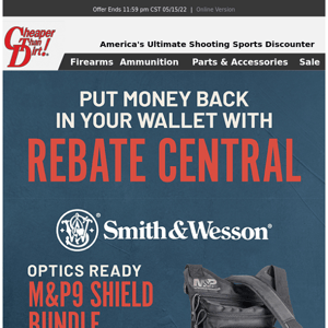 Gun Rebates = More Cash Back To You!