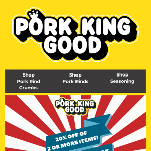 🚨💙 2 DAYS ONLY: Pork King Good's Annual Labor Day FLASH Sale! 💙🚨 Click inside for our Labor Day discount code!