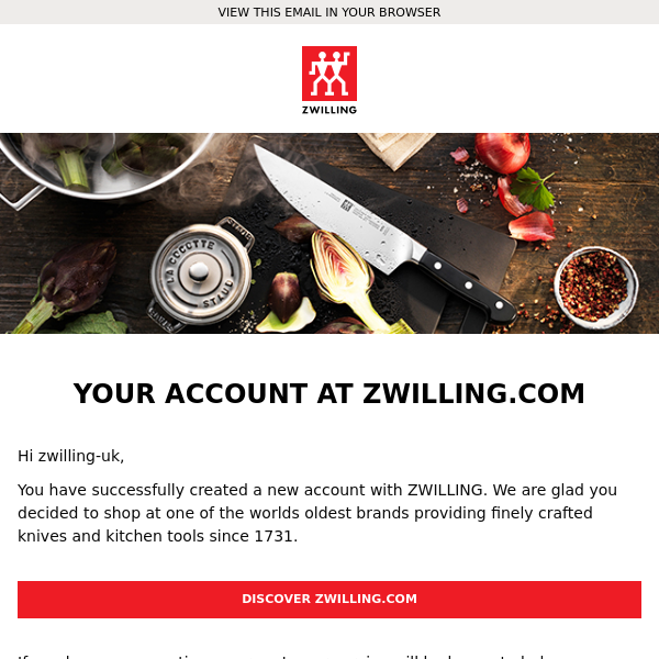 Your account at zwilling.com