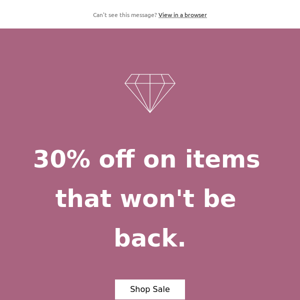 SALE - UP TO 30% OFF