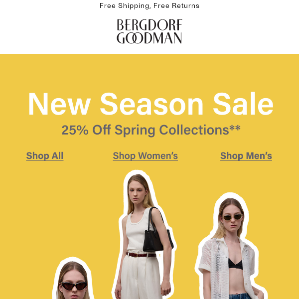 Don't Miss Out - 25% Off Spring Sale