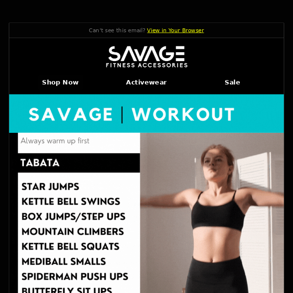 Hey Savage Fitness Accessories, your #WednesdayWorkout is waiting for you inside 🏋️‍♀️