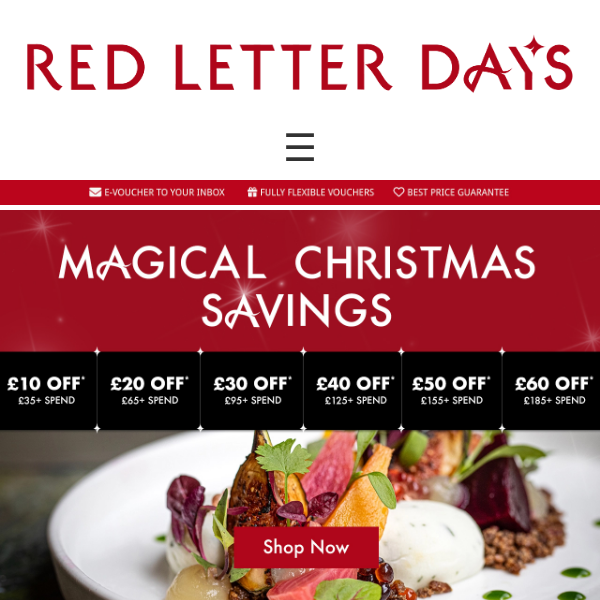 Last chance: Save £60 for a magical Christmas!