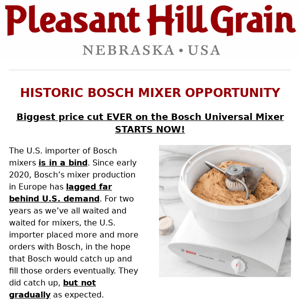 Bosch Mixer HUGE Price Cut NOW!