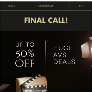 FINAL CALL: Get Special Deals Now!