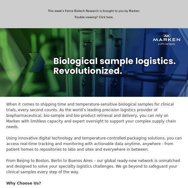 Marken | Biological Sample Logistics. Revolutionized