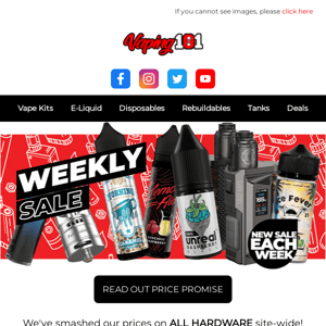 Weekly Sale | Lost Vape Squonk Centaurus | Hellvape Fat Rabbit Solo | Innokin | Unreal Nic Salts & Much More