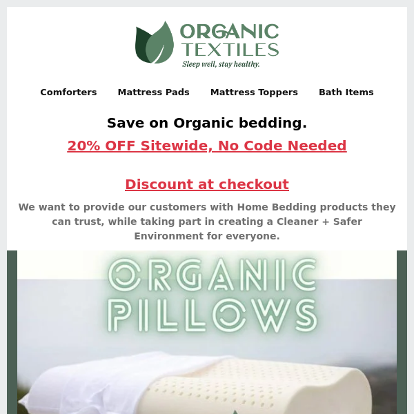 Embrace the beauty of nature in every fiber - Buy Organic Bedding