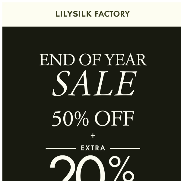 [LILYSILK Factory] End-of-year sale: up to 50% off and more