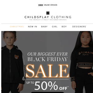 Black Friday | Up To 50% Off