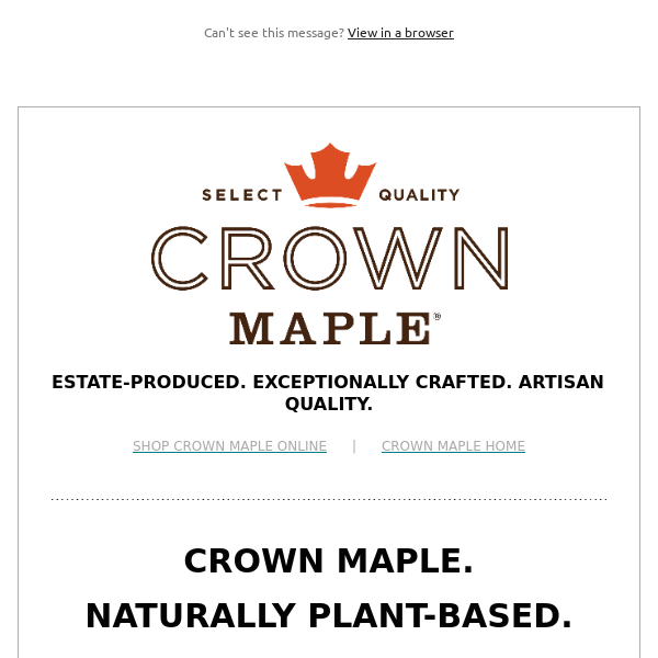 Crown Maple It's Sweet to be Plant-Based! Explore More than 100 Recipes