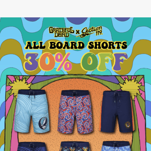 🩳 $49.99 GRATEFUL DEAD BOARD SHORT SALE 🩳