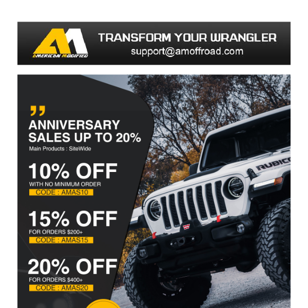 AM-Offroad Anniversary Sales Up To 20% 🚩Come and Meet us at the Auto Show😁