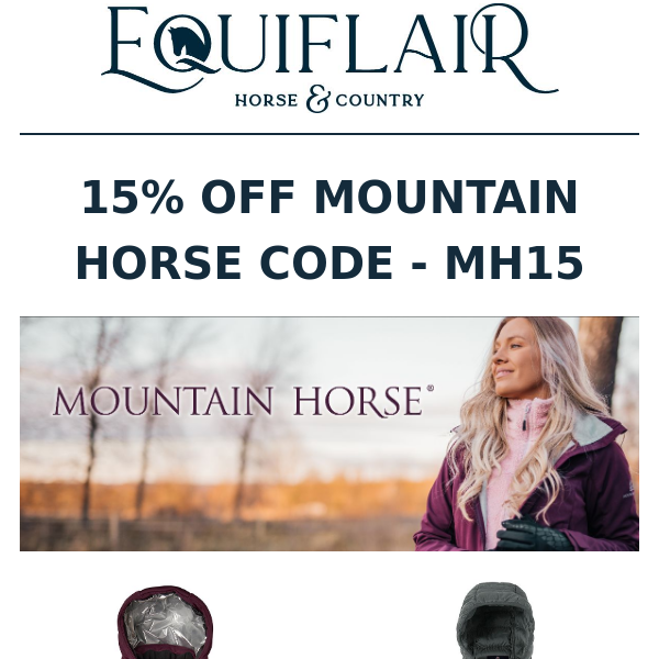 15% OFF ALL MOUNTAIN HORSE PRODUCTS