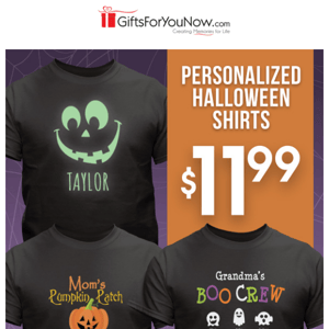 👻 $11.99 Personalized Halloween Shirts!