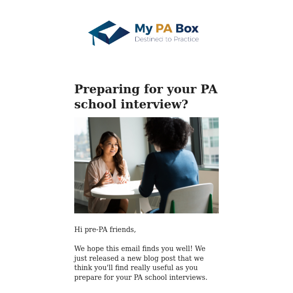 The Dreaded “Tell Us About Yourself” Interview Question for PA school