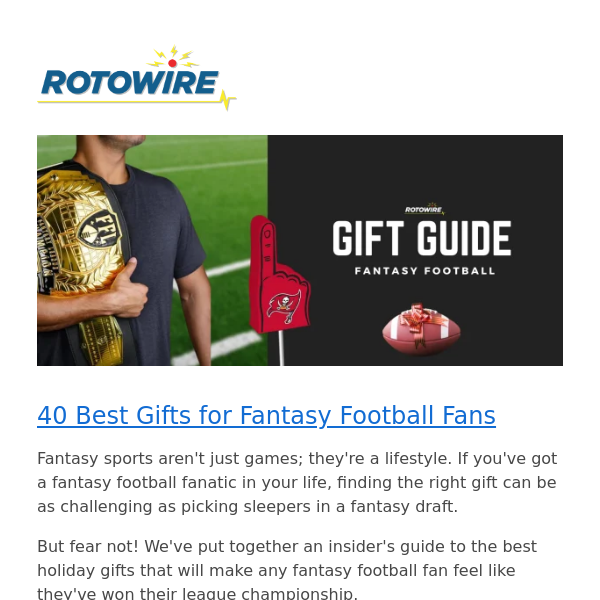 40 Last-Minute Gift Ideas for Fantasy Football Fans