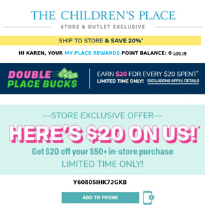 Limited Time Only: Enjoy an Extra $20 Off Your Purchase!