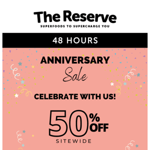 🎉50%OFF sitewide Party!