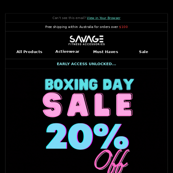🎉  Score Early Access To Our Boxing Day Sale!
