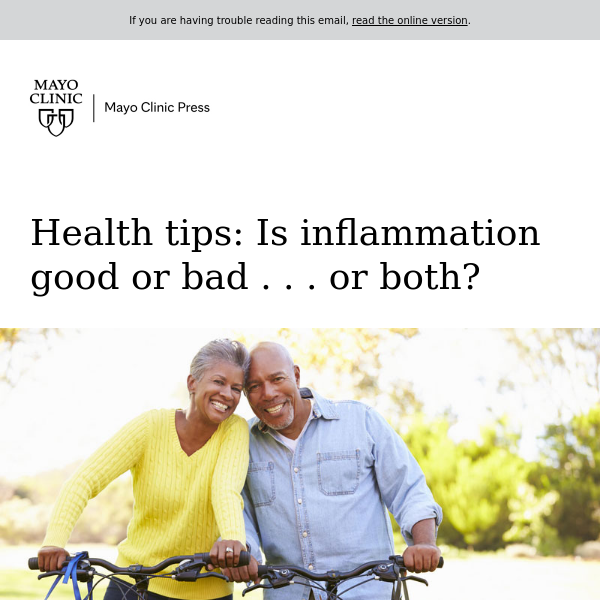 Health tips: Is inflammation good or bad  . . . or both?
