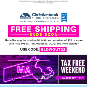 ENDS SOON: Free Shipping + Big Summer Blowout